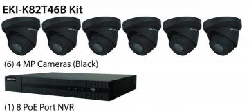 EKI-K82T46B 4K Value Express Kits (NVR-2TB + 6 Black Cameras)